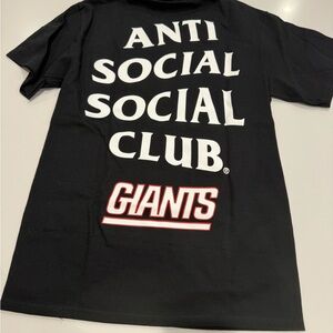 Anti Social Social Club Black Tee with White and Red Text “Giants